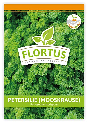 FLORTUS Petersilie mooskrause | Kräutersamen | Petersiliensamen | Samen zur Anzucht für Garten, Balkon, Küche & Fensterbank von FLORTUS Freude an Vielfalt