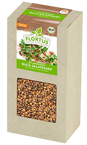 FLORTUS 2000-0215 Keimsprossen Ruca-Salatrauke (200 g) (BIO Keimsprossen) von FLORTUS