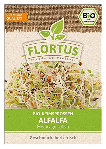 FLORTUS BIO Keimsprossen Alfalfa | Gesunde & leckere Keimsprossen | Sprossensaat | Keimsprossen | Keimsaaten von FLORTUS Freude an Vielfalt