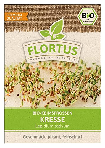 FLORTUS BIO Keimsprossen Kresse | Gesunde & leckere Keimsprossen | Sprossensaat | Keimsprossen | Keimsaaten von FLORTUS Freude an Vielfalt