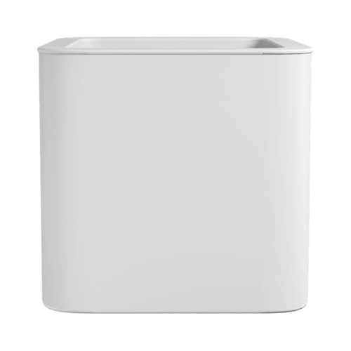 FLORUS Jive Square 40cm - Übertopf für Innen & Außen - 100% Recyceltem Kunststoff - L39 x W39 x H37.2 cm - Weiß/Weiss von FLORUS