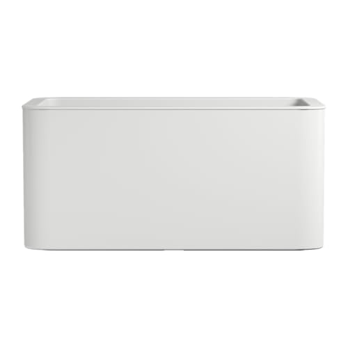 FLORUS Jive Terrace 80cm - Übertopf für Innen & Außen - L78 x W39 x H37.2 cm - Weiß/Weiss von FLORUS