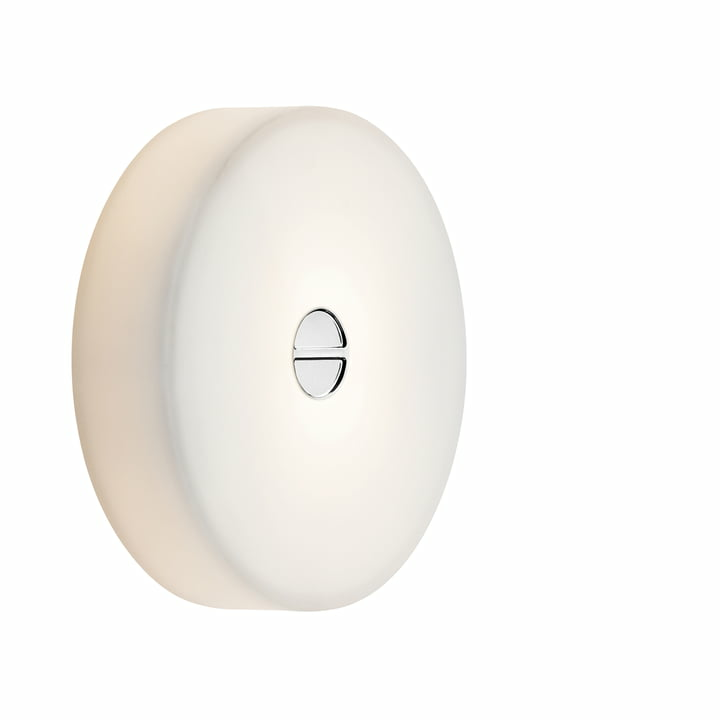 Flos Button Wandleuchte Deckenlampe Wandleuchte Deckenlampe Polycarbonat Weiß B-Ware von FLOS
