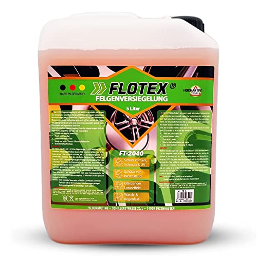 FLOTEX® 5L Premium Felgenversiegelung - Für alle Felgen geeignet - Exklusives Felgen-Wachs zur Versiegelung und langanhaltenden Felgenglanz von Flotex