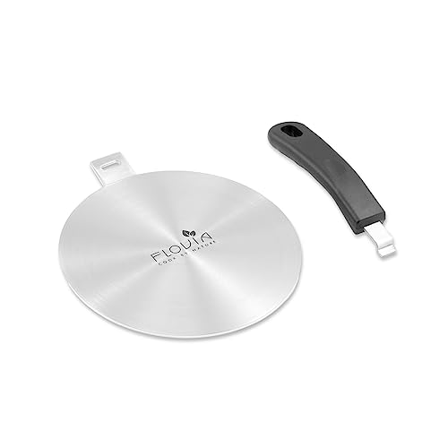 FLOVIA COOK BY NATURE Induktion Adapterplatte 14cm, Induktionsdiffusor mit abnehmbarem Griff, Induktionskochfeld-Wärmediffusor für Kaffeemaschinen und Kochutensilien von FLOVIA COOK BY NATURE