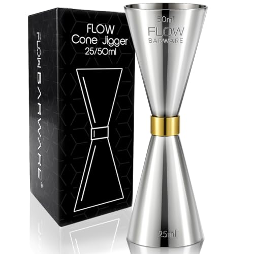 Cone Jigger Spirit Measures 25ml 50ml 10x Measurements in One Cocktail Jigger Shot Measure by Flow Barware, Drinks Measures for Spirits von FLOW Barware