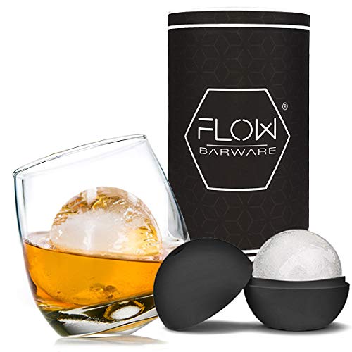 FLOW Barware Verre Whisky à bascule &MEGA Ice Whisky-Ball Coffret cadeau von FLOW Barware
