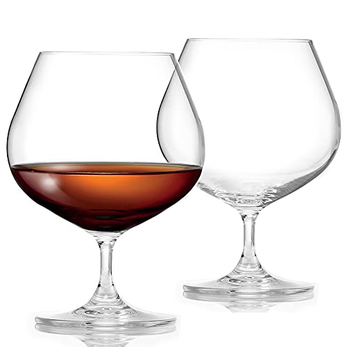 FLOW Großes Crystal Brandy Glasses 2er-Set - XL Handgefertigtes 700ml bleifreies Crystal Cognac Glas Geschenkset für Brandy, Cognac, Baileys, Likör oder Spirituosen FLOW Großes Crystal Brandy Glasses 2er-Set - XL Handgefertigtes 700ml bleifreies Crystal Cognac Glas Geschenkset für Brandy, Cognac, Baileys, Likör oder Spirituosen von FLOW Barware