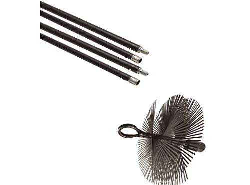 Flower – Kit Schornsteinfeger MECAN. 5 Ruten + Igel Stahl 50253 von Unbekannt