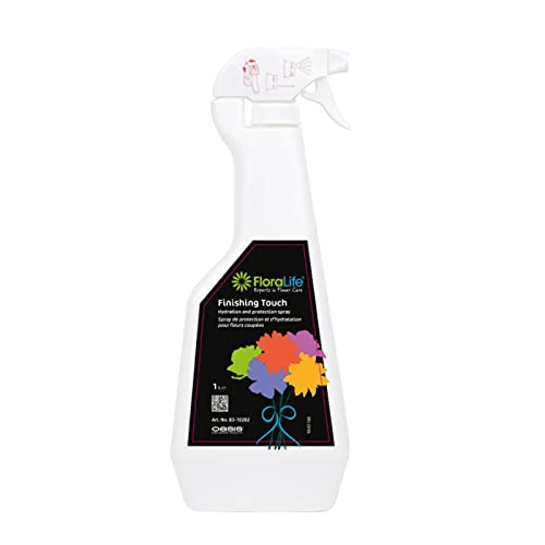 Oasis FLORALIFE Finishing Touch 1 Liter Sprühflasche - Blumenfrisch für Schnittblumen Blumenstrauß Verdunstungsschutz Blumenpflege längere Haltbarkeit schützt Frischblumen vor Austrocknung von Flowerbox