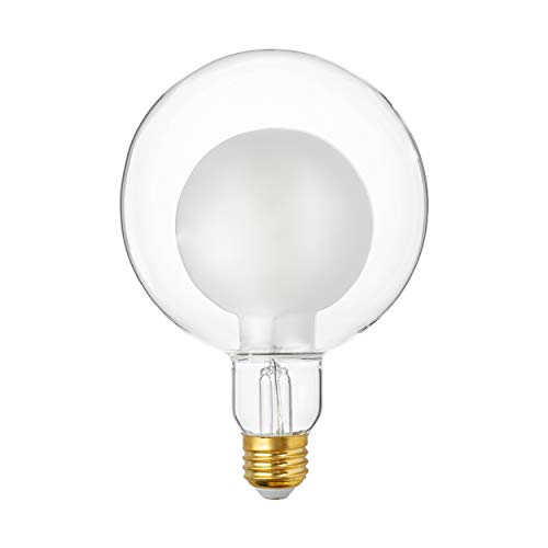 FLSNT Globus LED Glühbirne Vintage E27 Große, G125 Dekorative Große LED Lampen Kugel, 4W Ersetzt 40W Glühlampe, 400LM 2700K Warmweiß, nicht dimmbar, Inneres Milchglas, CRI90, 1 Stück von FLSNT