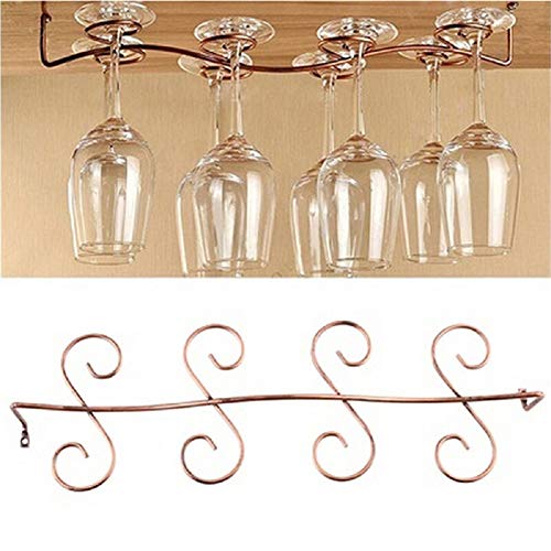 FLTRADE Retro Style Gläserhalter Weinregale Edelstahl 28cm Gläserschiene Weinglashalter Regal Cup Hangers Rack Halter mit Schrauben Küche Bar für bis zu 8 Gläser FLTRADE Retro Style Gläserhalter Weinregale Edelstahl 28cm Gläserschiene Weinglashalter Regal Cup Hangers Rack Halter mit Schrauben Küche Bar für bis zu 8 Gläser von FLTRADE