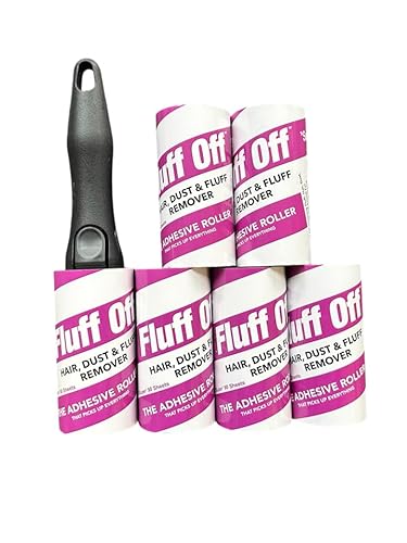 Fusselroller-Nachfüllpackungen, 10 x 50 Blatt Rollen, insgesamt 500 Blatt extra klebrige Fusselroller-Nachfüllpackungen für Kleidung, Tierhaare und Möbel. Passend für die meisten Fusselrollergriffe Fusselroller-Nachfüllpackungen, 10 x 50 Blatt Rollen, insgesamt 500 Blatt extra klebrige Fusselroller-Nachfüllpackungen für Kleidung, Tierhaare und Möbel. Passend für die meisten Fusselrollergriffe von FLUFF OFF