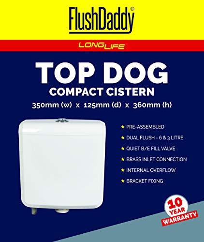flushdaddy cist10 Top Dual Flush Spülkasten Einlass unten, mehrfarbig, 6 Liter von FLUSHDADDY