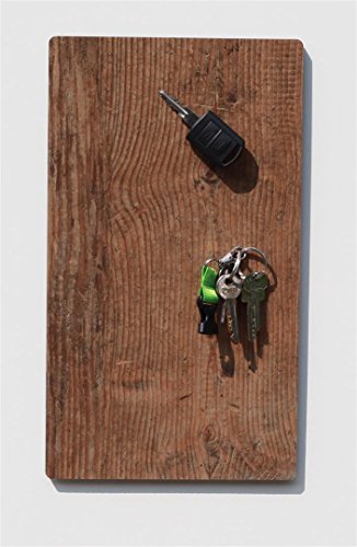 FLUX Objects Magnet-Schlüsselbrett, Schlüsselboard mit Vinyloberfläche in Optik Eiche Cognac, Größe 40cm x 22,5cm von FLUX Objects