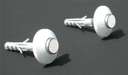 5 x Neodym-Magnet-Pin in WEISS: Magnethalter, Haltemagnet, Werkzeughalter, Wand-Magnete von FLUX Objects
