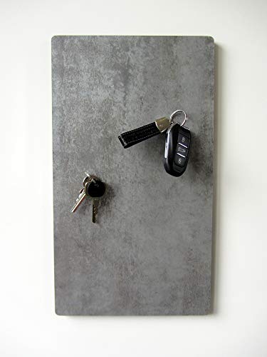 FLUX-Objects Magnet-Schlüsselbrett, Schlüsselboard mit Vinyloberfläche in Stahl-Optik, Größe 40cm x 22,5cm von FLUX-Objects