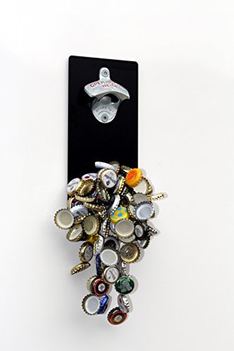 Magnet-Wand-Flaschenöffner/Bier-Flaschen-Öffner mit Magnet-Fang/Magnetfalle + Pint-Bierglas-Schild "NO WORKING" *MONTAGEFREI* von FLUX Objects