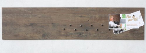Magnet-Brett/Tafel / Board in Holz-Optik: Eiche Whiskey, aus Vinyl mit Stahl-Rückseite, 100cm x 22,5cm von FLUX-objects