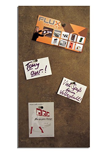 Magnetische Vinyl-Pinnwand/Magnettafel/Memoboard in Bronze-Optik und einer Größe von 61cm x 30,5cm inkl. 10 Neodym-Haltemagnete von FLUX Objects