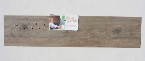 FLUX Objects Magnetpinnwand in Holz-Optik: Eiche Silverwood - holzig und grau, Pinwand aus Vinyl mit Stahl-Rückseite, 100cm x 22,5cm von FLUX Objects