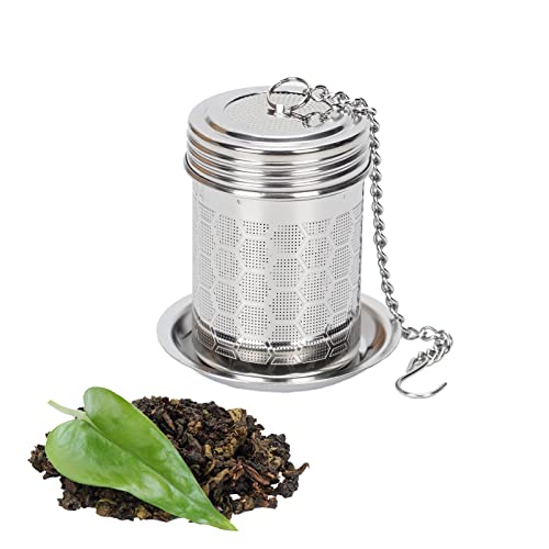 FLYAMAPIRIT Teesieb Edelstahlfilter Teesieb Zylindrischer Teefilter mit Bodenplatte Sauberes und feines Sieb Teehalter Einsatz in Teekannen, Tassen, Teeflaschen etc. von FLYAMAPIRIT