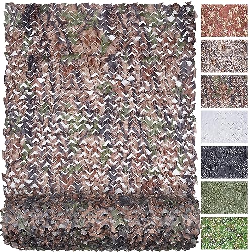 FLYEGO Tarnnetz Tarnnetz Bulk Rolle Tarnnetz Camo Abdeckung für Jagd Jalousie Militär Party Dekorationen Camping Sonnenschutz Schießen Autoabdeckung Baldachin Outdoor (1,5m x 3,0m, Camo Bionic Leaves) von FLYEGO