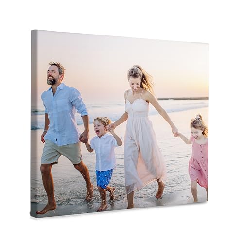 FLYERALARM Leinwand 20x20 personalisiert I Fotoleinwand (2cm) selbst gestalten I Geschenk für Mama und Papa mit eigenem Bild bedrucken lassen von FLYERALARM