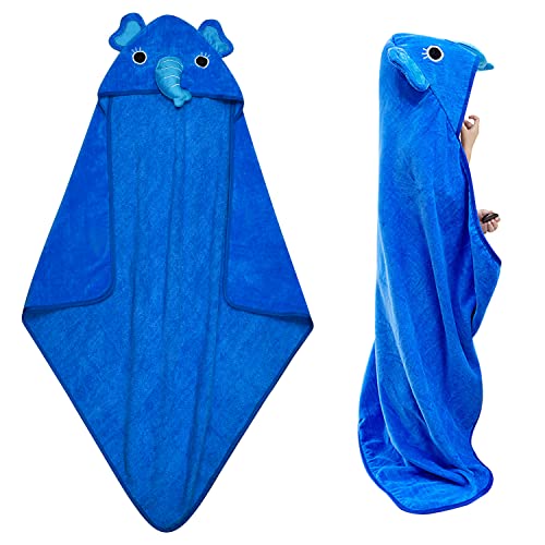 FLYISH DIRECT Badeponcho mit Kapuze, 100% Baumwolle Baby Handtuch Kapuze, Baby Badeponcho, Neugeborene Kapuzenhandtuch, 70x70 cm von FLYISH DIRECT