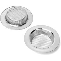 Spülbecken-Sieb (2er-Set), Edelstahl, dickwandiger, Außendurchmesser 112 mm / 4,4 Zoll. von FLYME
