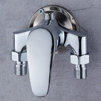 Ymyny Duschmischer, Duschmischer-Set Badezimmerarmatur Solarwarmwasserbereiter Messingmischbatterie Freiliegendes Warm- und Kaltwasser G1/2 von FLYME