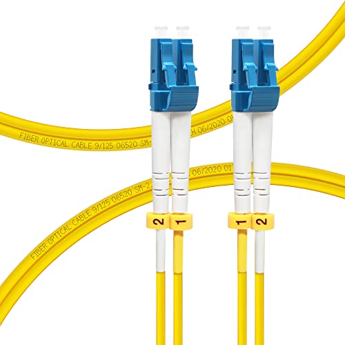 FLYPROFiber 0.2M OS2 LC auf LC LWL Glasfaser Patchkabel | Längenoptionen: 0,2m-200m, 1G/10GB Singlemode Duplex LC-LC 9/125um SMF LWL Kabel LSZH 0.2 Meter von FLYPROFiber