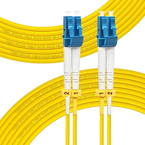 FLYPROFiber 30M OS2 LC auf LC LWL Glasfaser Patchkabel | Längenoptionen: 0,2m-200m, 1G/10GB Singlemode Duplex, 9/125um SMF Kabel LSZH 30 Meter von FLYPROFiber