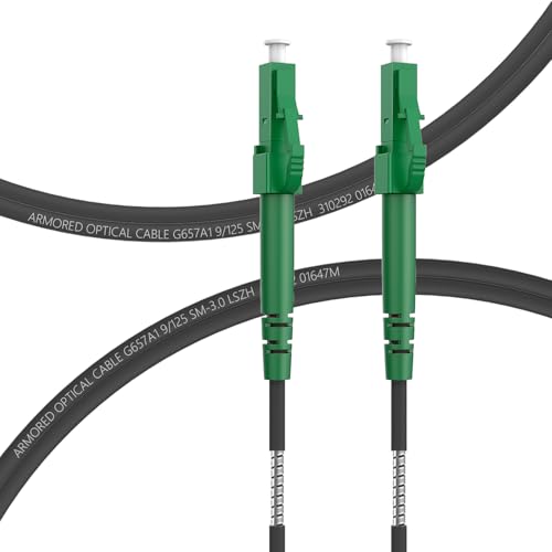 FLYPROFiber 5m Gepanzerte Glasfaserkabel LC/APC auf LC/APC, LWL Patchkabel Simplex Singlemode 9/125μm OS2 Patchkabel, Schwarz FLYPROFiber 5m Gepanzerte Glasfaserkabel LC/APC auf LC/APC, LWL Patchkabel Simplex Singlemode 9/125μm OS2 Patchkabel, Schwarz von FLYPROFiber