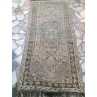 Vintage Boho Wollteppich Teppich Verblasst 173x83 cm Vintage Boho Wollteppich Teppich Verblasst 173x83 cm von FLYRUG