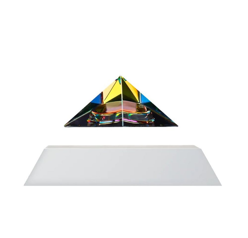 FLYTE Dekoobjekt Py, Py, die schwebende Pyramide, Induktionsbeleuchtung und Glas-Pyramide von FLYTE