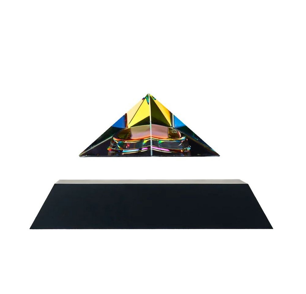 FLYTE Dekoobjekt Py, Py, die schwebende Pyramide, Induktionsbeleuchtung und Glas-Pyramide von FLYTE