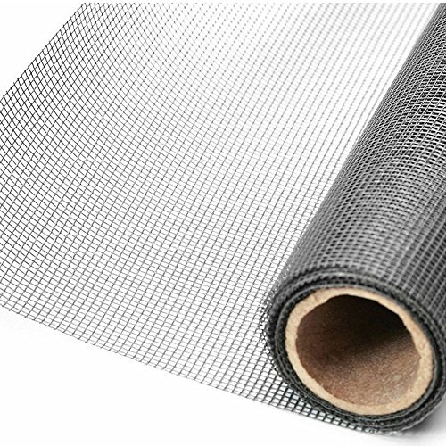 flyzzz Austauschbare Fiberglas Mesh Insekten Barriere für Fiberglas Tür, Fenster Bildschirm und Hof Wand 100x300cm dunkelgrau von FLYZZZ