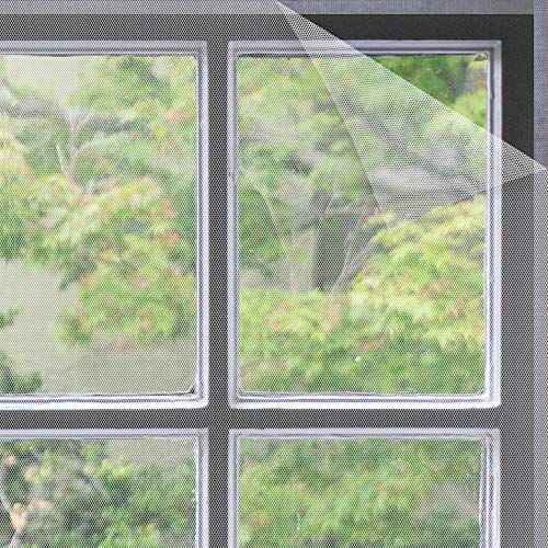 flyzzz DIY Fenster Insektenschutz Vorhang, und hält Bugs/Mücken Out, Größe: 130 x 150 cm (über 130 x 150 cm), Textil, weiß, 1 Packung von FLYZZZ