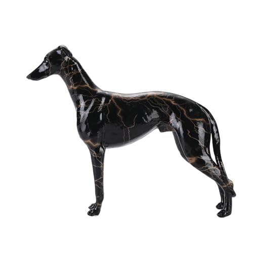 FLYuechun Ranan 25 cm Malerei Kunst Graffiti Windhund Familie Hund Whibbit Hund Kreative Harz Handwerk Heimdekoration Weinschrank Büro Geschenk (BL) von FLYuechun Ranan