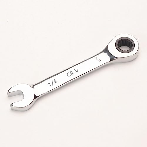 FLZOSPER 1/4 bis 1 Zoll SAE Stubby Box Endkopf Getriebeschlüssel, 72 Zähne Ratschen-Ringmaulschlüssel (1/4 Zoll) von FLZOSPER