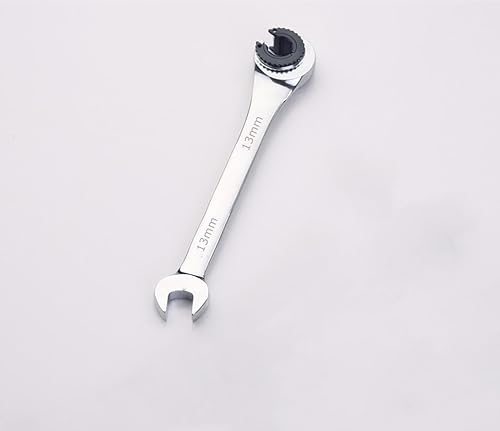 FLZOSPER 13mm Metrische Fix Rohrschlüssel,Fixed Head Tubing Ratsche Open End Schraubenschlüssel, Ratsche Fix Ringmaulschlüssel von FLZOSPER
