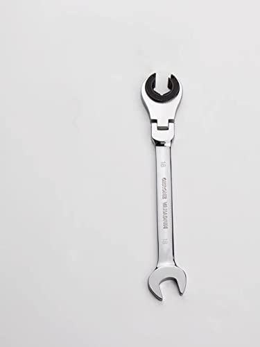 FLZOSPER 18 mm metrischer Flexkopf-Getriebeschlüssel, Ratschen-Fix-Ringschlüssel von FLZOSPER