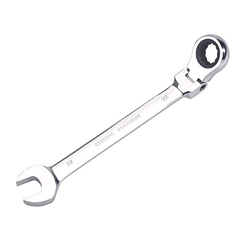 FLZOSPER 22 mm metrischer Flexkopf-Getriebeschlüssel, Kastenendkopf, 72 Zähne, Ratschenringschlüssel von FLZOSPER