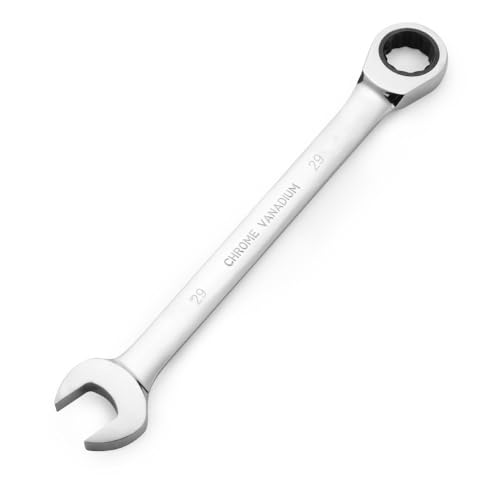 FLZOSPER Metrischer Ratschenschlüssel, 6–32 mm, Kastenendkopf, 72 Zähne, Ratschenringschlüssel (29 mm) von FLZOSPER