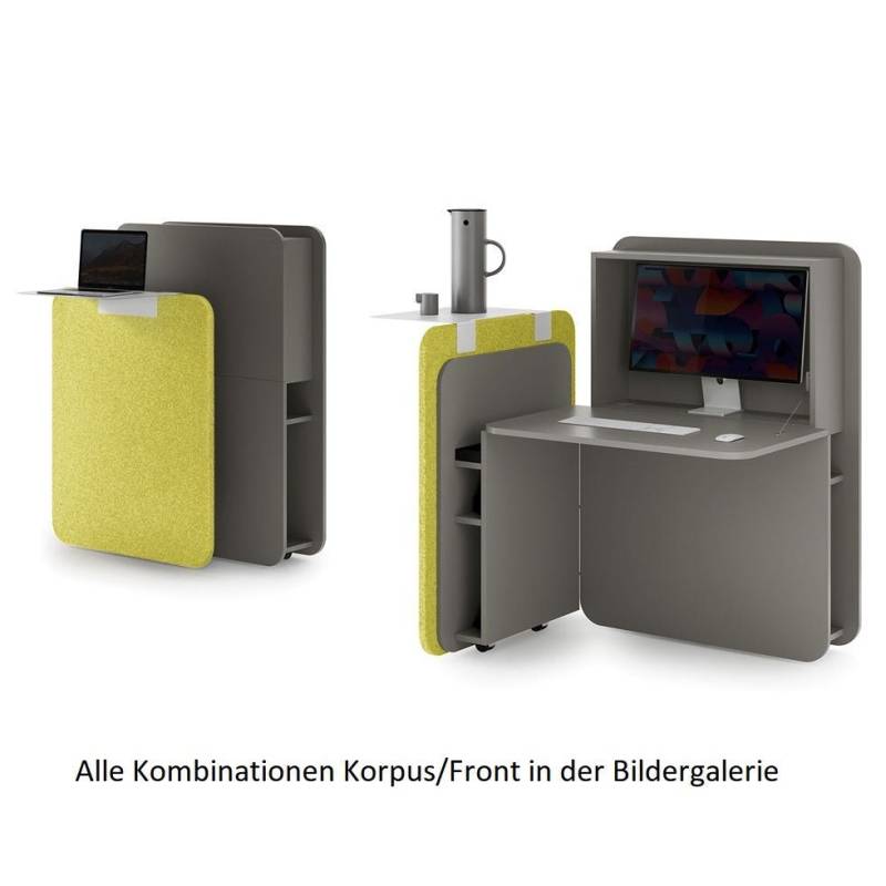 FLATup Schreibtisch FM Sekretär - Home Office Schreibtisch - Mobil auf Rollen - Bestpreis Garantie von FM Büromöbel