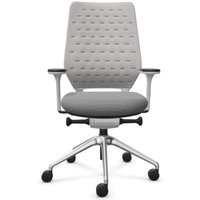 FM Büromöbel Schwerlast-Bürostuhl FM asiento, Synchronmechanik, 4D Armlehnen, 3D Sitzneigefunktion, Rückenlehne mit 3D-Strickgewebe, supersoft bezogen, ohne Lordosenstütze, hellgrau von FM Büromöbel