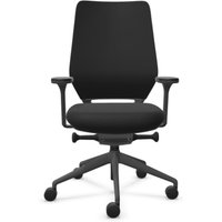 FM Büromöbel Schwerlast-Bürostuhl FM asiento, Synchronmechanik, 4D Armlehnen, Rückenlehne mit 3D-Strickgewebe, komfort bezogen, mit Lordosenstütze, anthrazit von FM Büromöbel