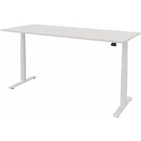 FM Büromöbel elektrisch höhenverstellbarer Schreibtisch fouraction, BxT 2.000 x 900 mm, ohne Memory-Schalter, diamant-weiß, verkehrsweiß von FM Büromöbel