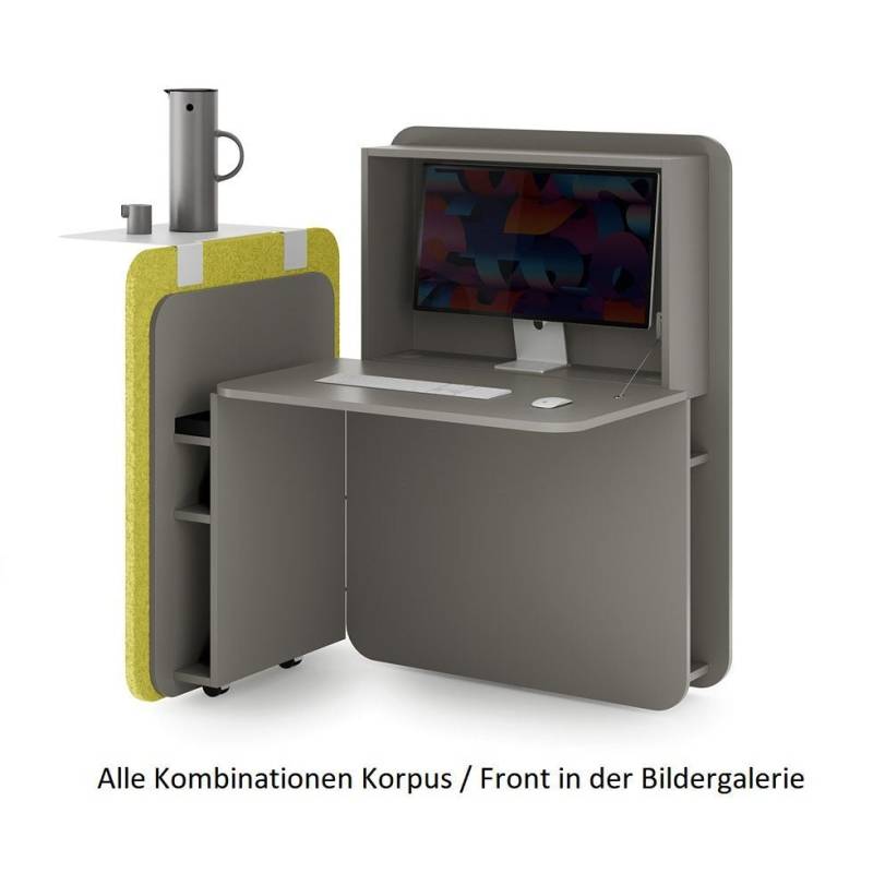 FlatUp FM Designschreibtisch - Homeoffice Schreibtisch - Mobil auf Rollen von FM Büromöbel